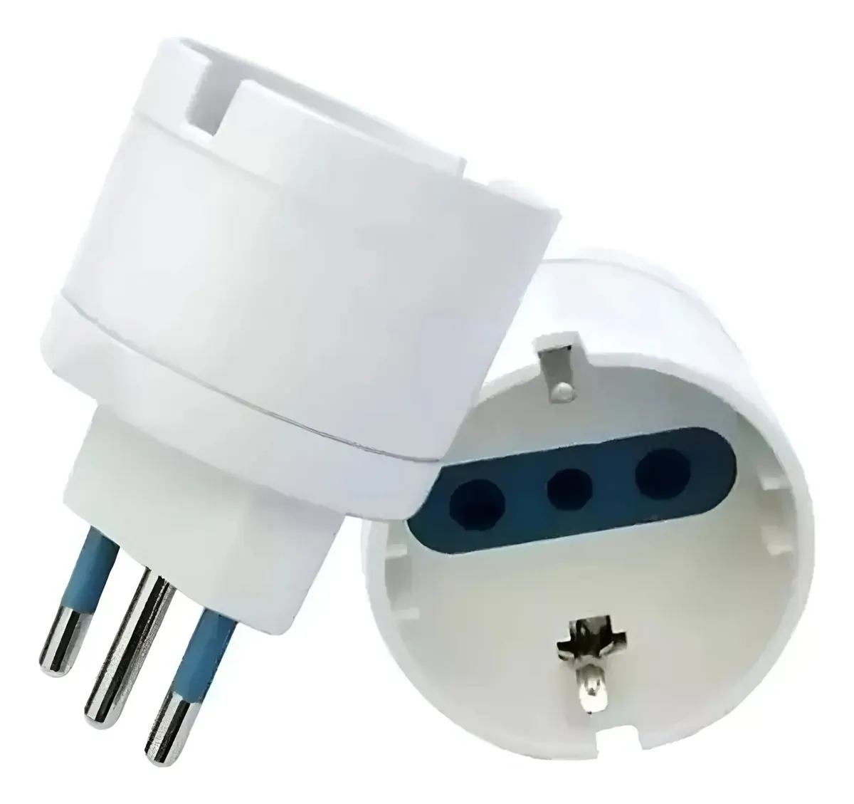 Adaptador de Enchufe Americano Blanco Macho