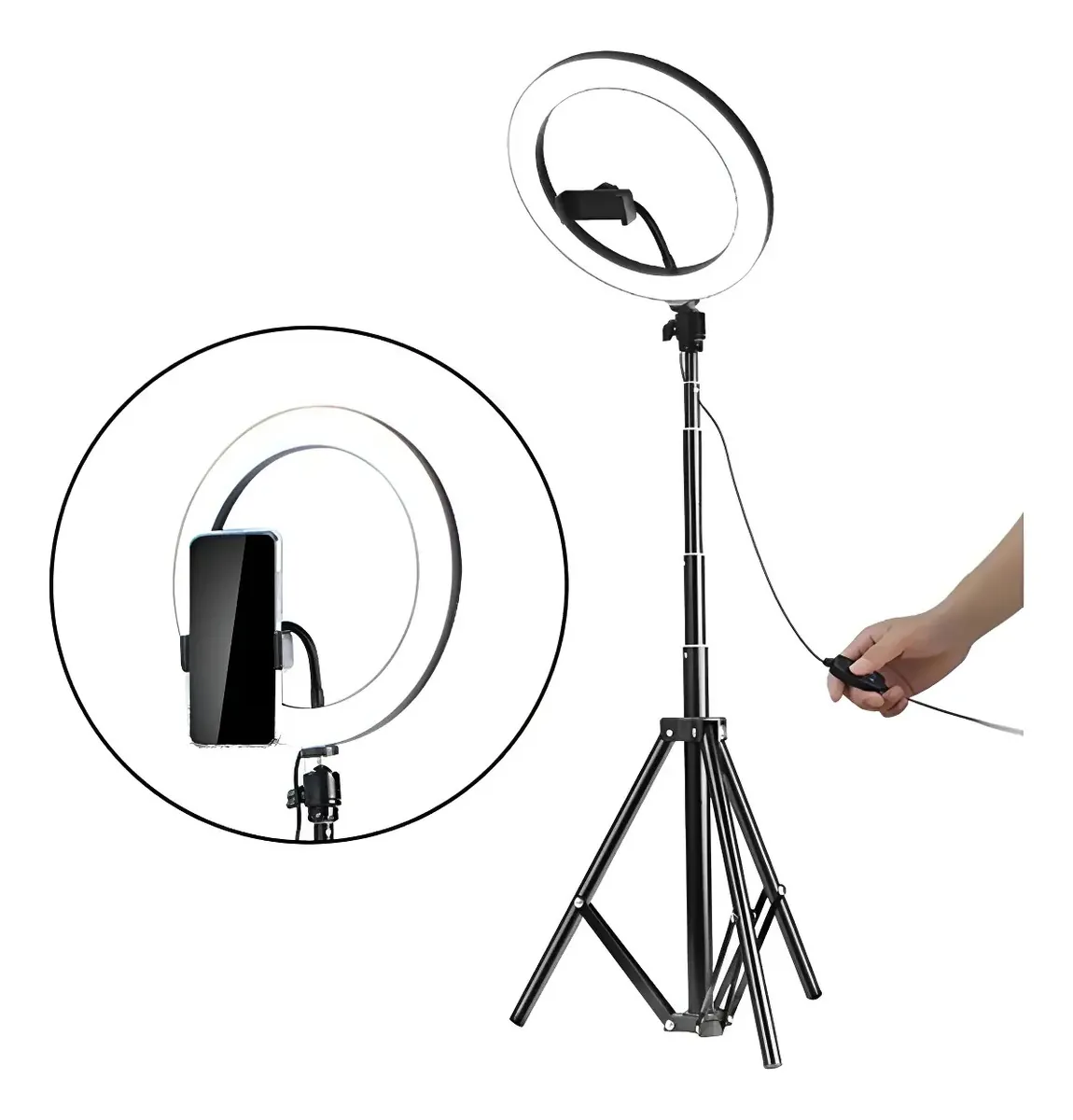 Aro De Luz Led 30 Cm. + Trípode