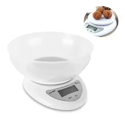 Balanza Digital Pesa + Bowl Medidor Repostería 1g-5kg