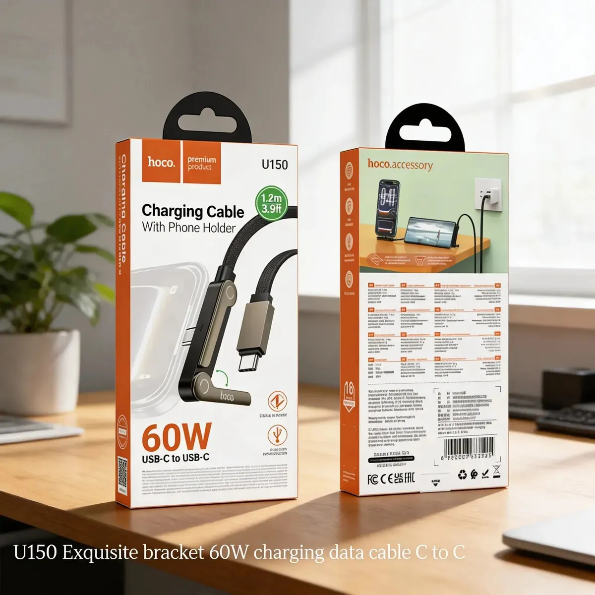Cable USB Tipo C con Soporte para Celular