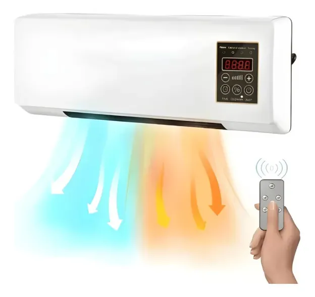 Calefactor y Ventilador de Pared con Control Remoto
