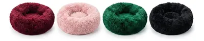 Cama Antiestrés de Felpa Peluda para Mascotas de 60 Cms.