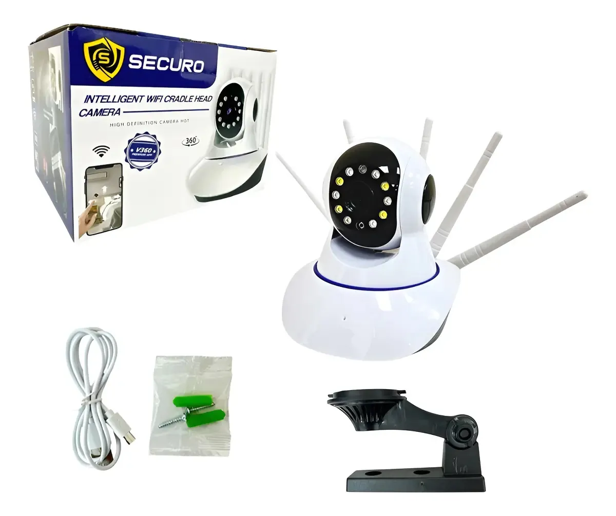 Camara Wifi HD 5 Antenas Audio Funcion