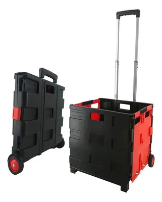 Carrito De Compra Plegable, Plástico Y Aluminio, 30 Kg