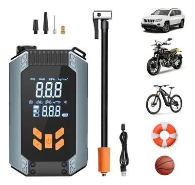 Compresor de Aire Portátil de12V. Negro