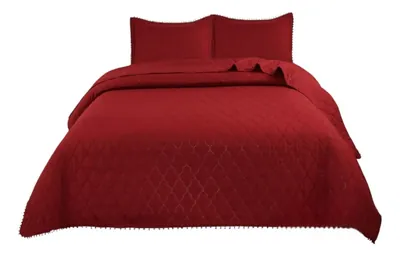 Cubrecama Quilt Con Pompones DISEÑO 2.0P