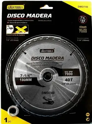 Discos de Sierra para Madera 7″ (180 MM)