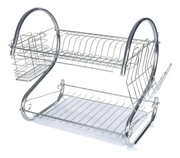 Escurridor De Platos 2 Niveles PLATEADO