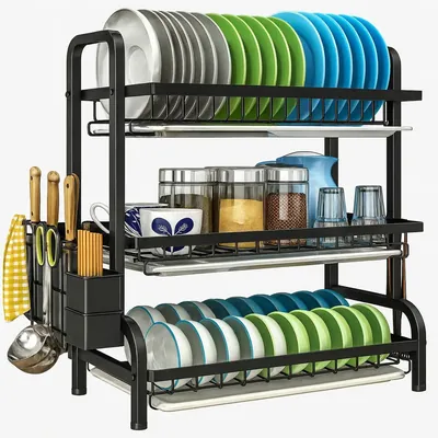 Estante Secador De Platos 85 Cm 2 Niveles
