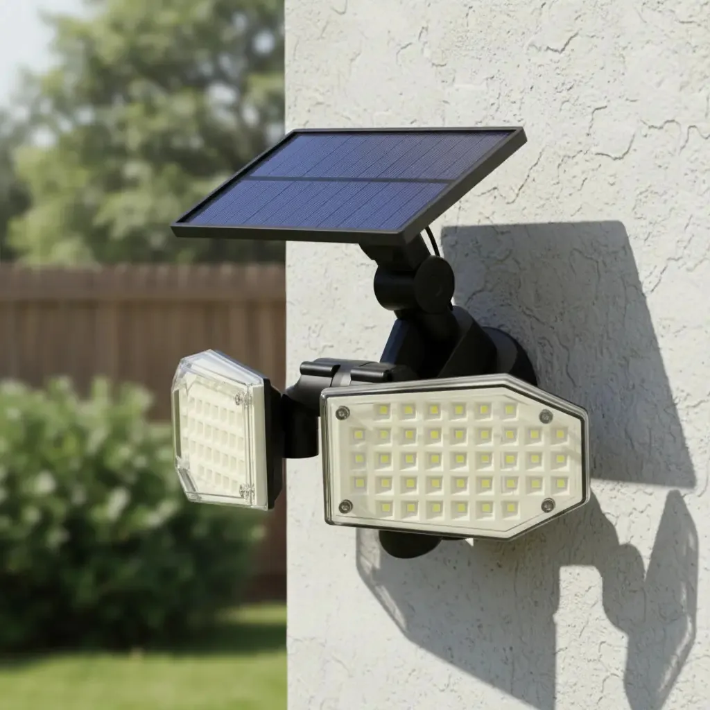 Foco Doble Solar con Sensor de Movimiento Inteligente