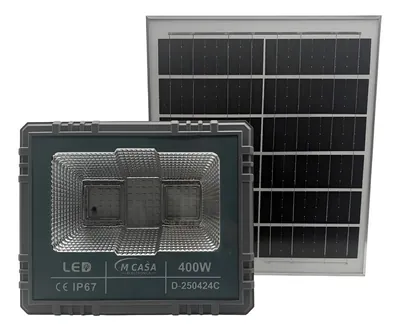 Foco Reflector Solar LED RGB 400W MCASA IP67 para Exteriores con Control Remoto