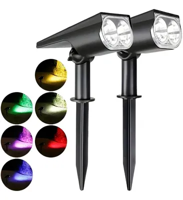Foco Solar Jardín Decorativo RGB + Control