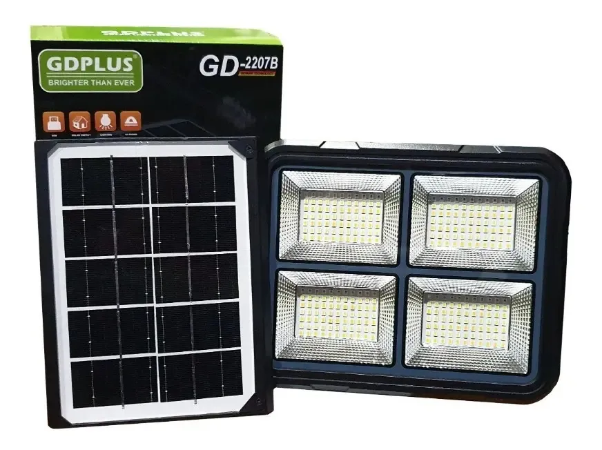 Foco Solar LED 2000W Recargable USB y Solar
