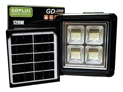 Foco Solar Multifuncional Recargable 120W
