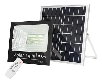 Foco Solar + Panel De 300W