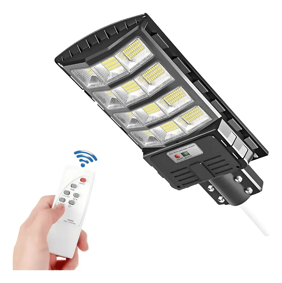 Foco Solar Tipo Poste 500W con Control Remoto y Soporte