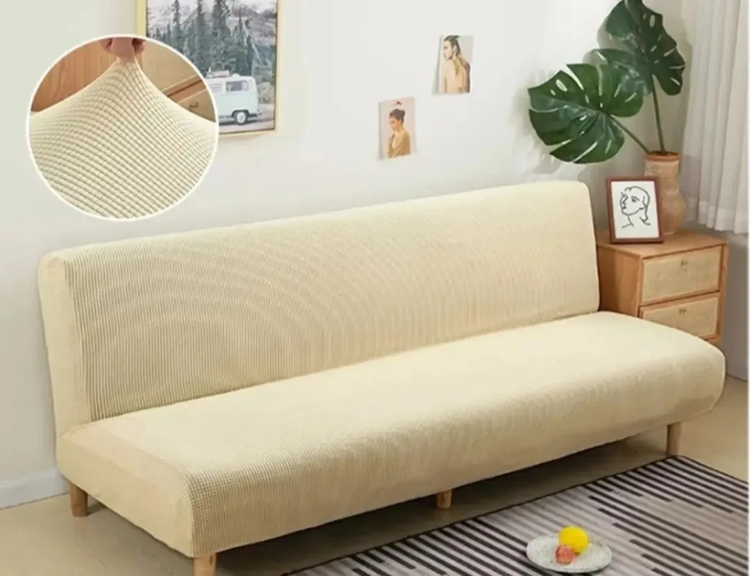Funda Cubre Futon Elasticada Cuadrille - Beige