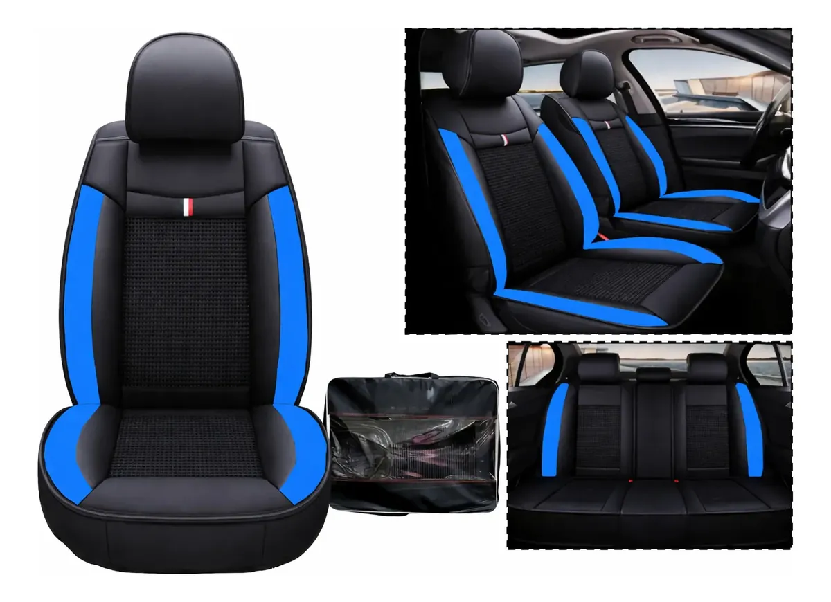 Funda Premium para Asiento de Auto Negro con Azul FAPA-NA