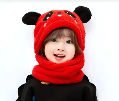 Gorro Con Cuello Infantil Osito