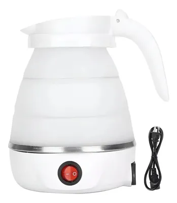 Hervidor de Agua Eléctrico de Silicona Portátil de 600Ml.