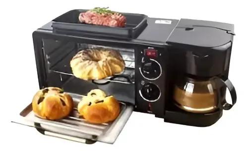 Horno Eléctrico Cafetera Y Freidora 3 En 1