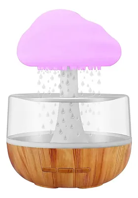 Humidificador Nube De Lluvia Con Luces Led
