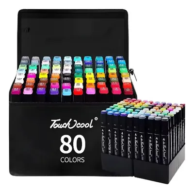 Juego de 80 Marcadores de Doble Punta en Estuche