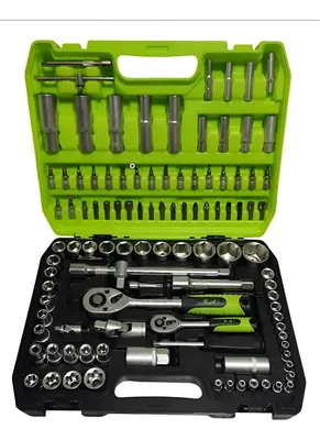Juego De Herramientas Mecanica Dados 94 Pcs Caja Verde