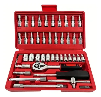 Juego de Llaves de 46Pcs Métricas 1/4″ con Caja