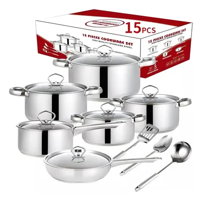 Juego De Ollas 16 Piezas Acero Inoxidable