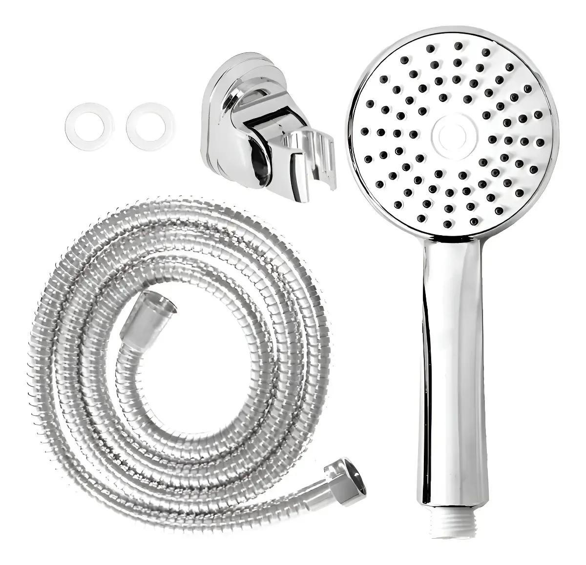 Kit Manguera Flexible y Ducha Challa con Soporte