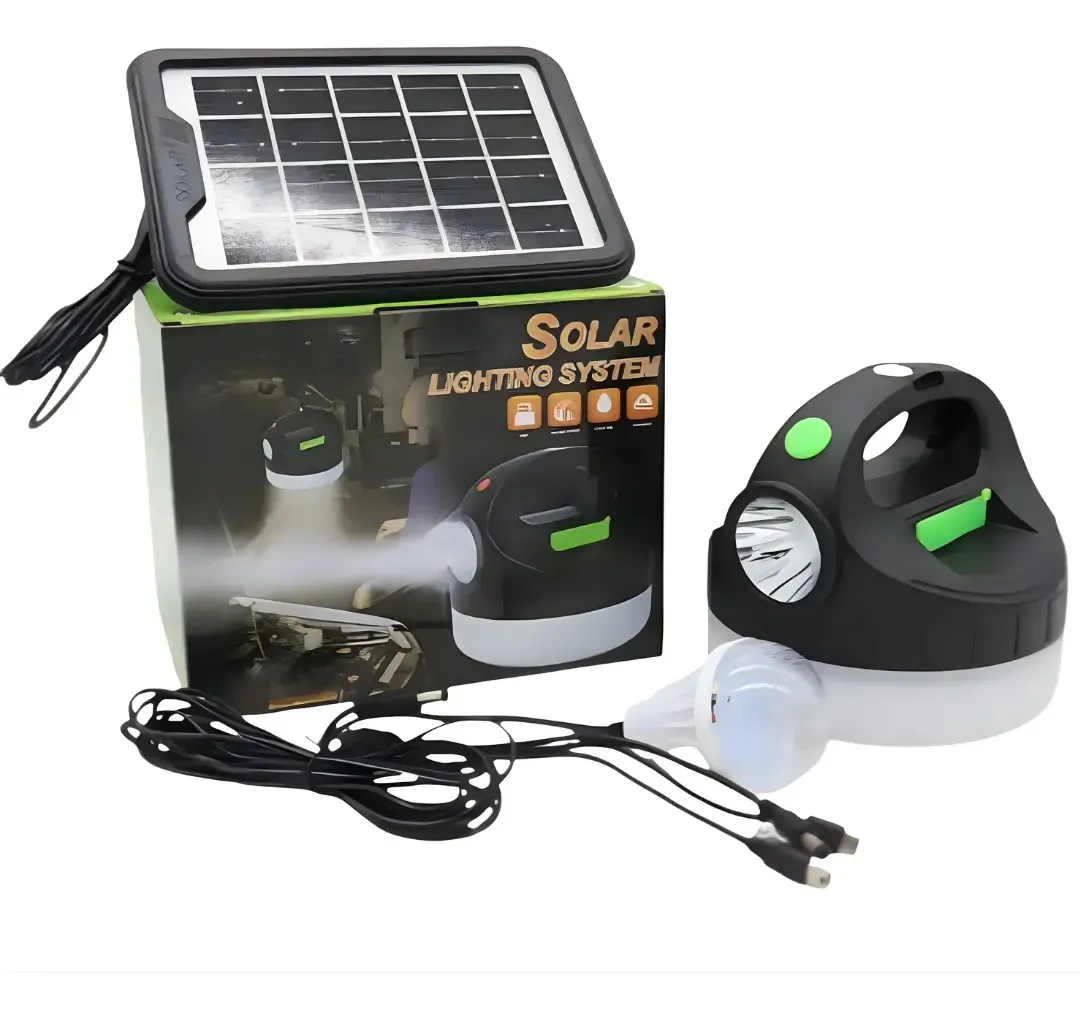 Kit Solar con Luz Led y Ampolleta Solar y Corriente
