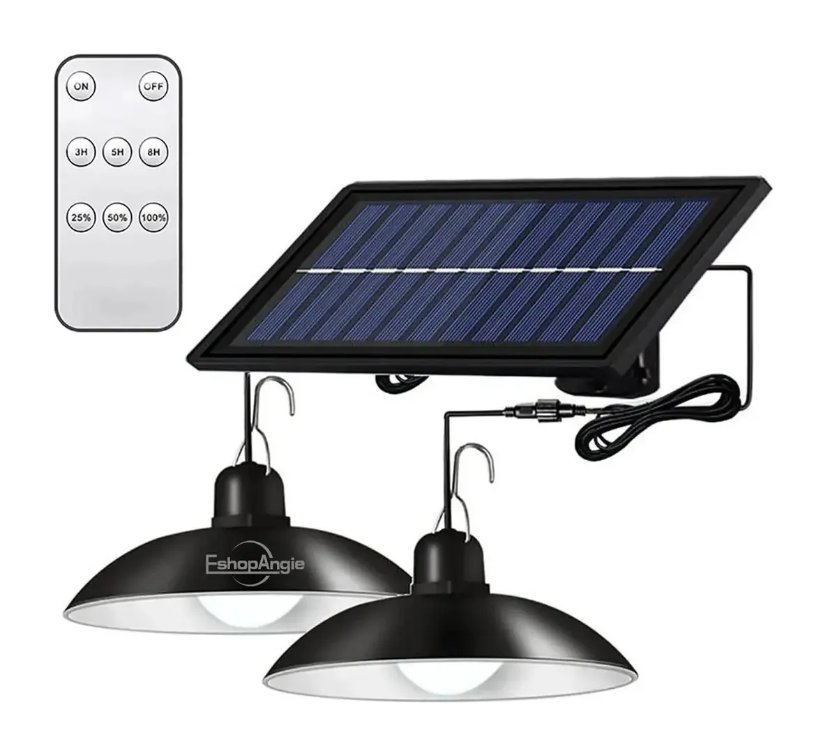 Lámpara Colgante Solar De Doble Cabezal