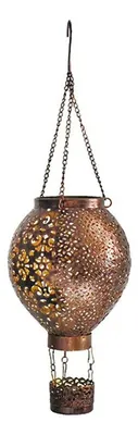 Lámpara Solar de Metal para Jardin Forma de Globo