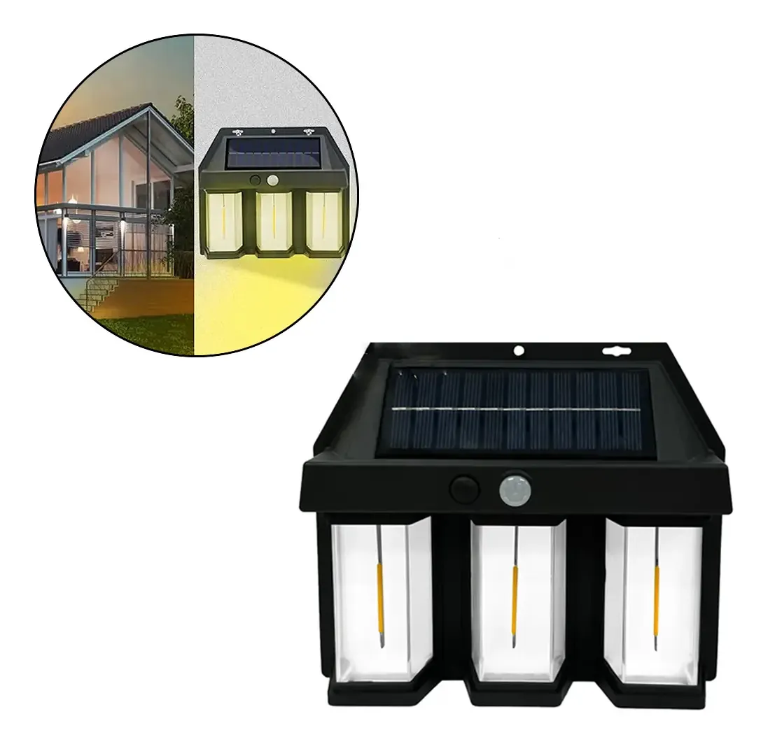 Lampara Solar De Pared 3 Focos | BK618-3