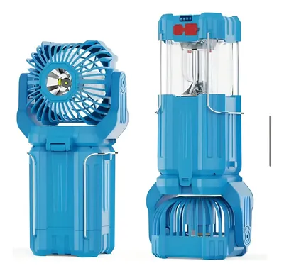 Linterna Solar Portátil Recargable con Ventilador