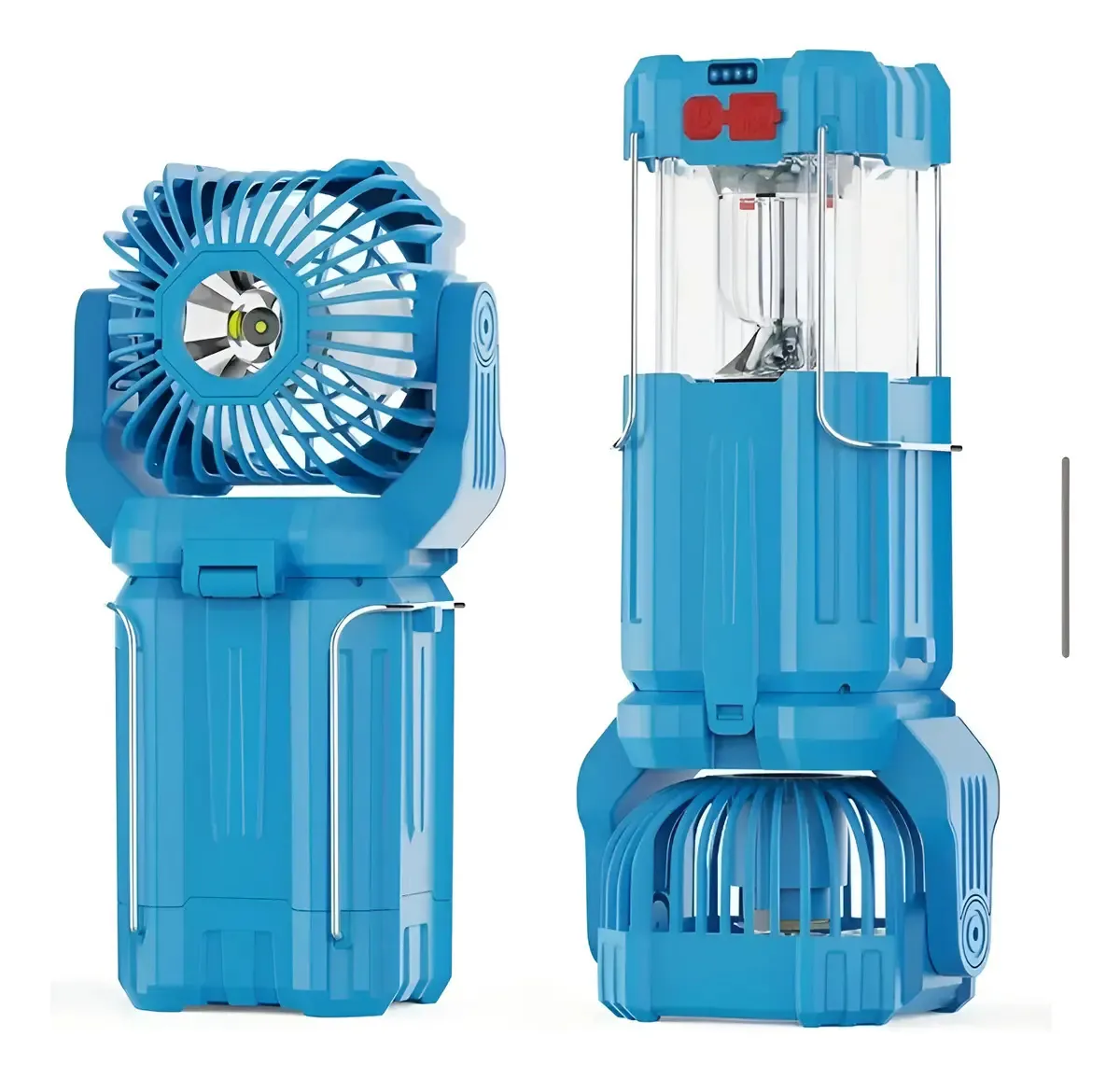 Linterna Solar Portátil Recargable con Ventilador