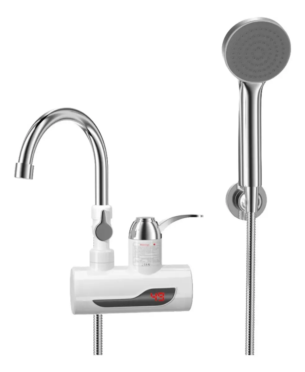 Llave y Ducha Eléctrica De Agua Caliente