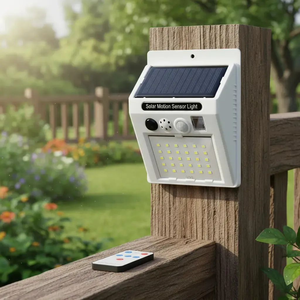 Luz Led Solar Con Sensor De Movimiento + Alarma