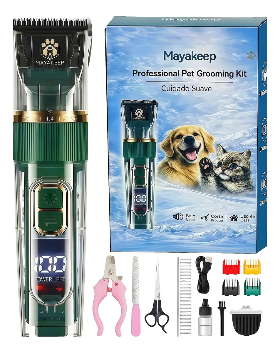 Máquina Corta Pelos para Mascotas Perros y Gatos Eléctrica