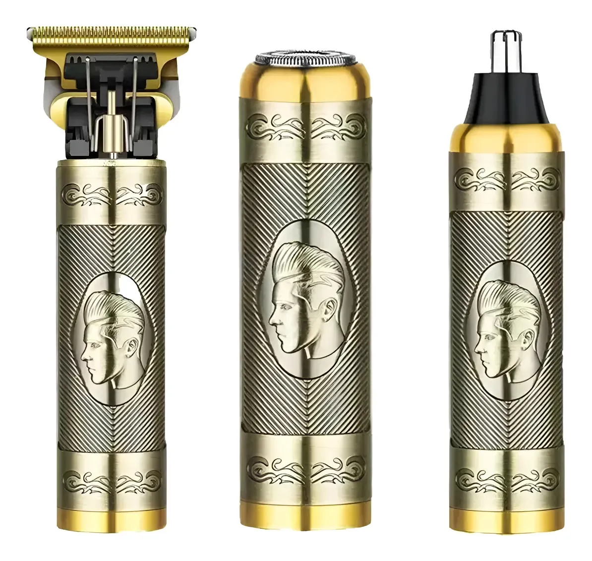 Máquina de Afeitar Eléctrica Portátil Barba, Cabello, Nariz 3 en 2