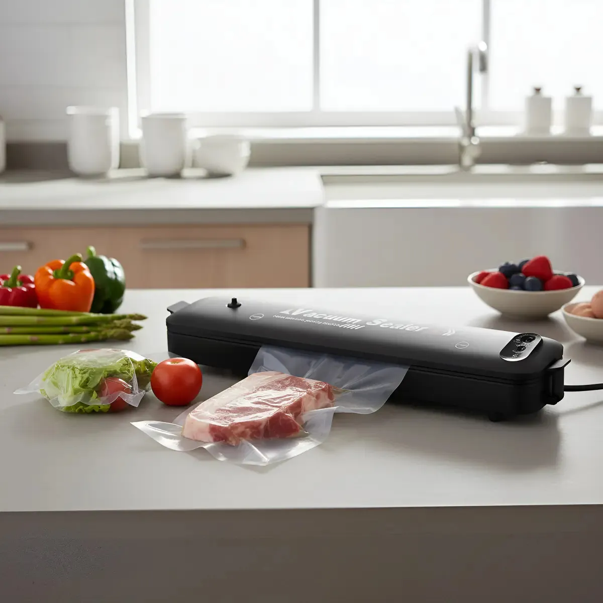 Máquina Selladora al Vacío de Alimentos + Bolsas Premium