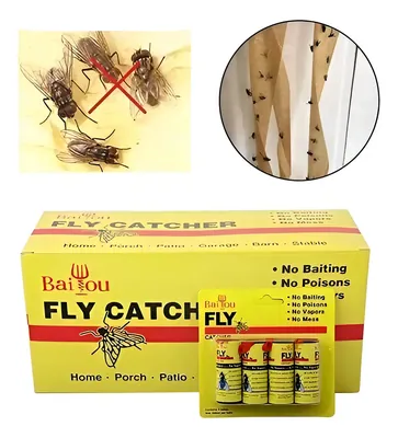 Mata Moscas E Insectos Caja De 96 Tiras Adhesivas