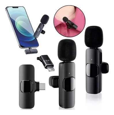 Micrófonos Inalámbricos Dual Lightning K9 – Color Negro