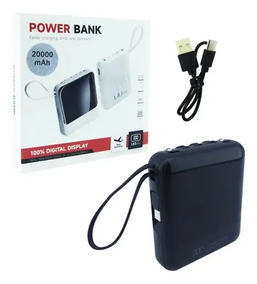 Mini Cargador Portátil Para Celular 3 Cables Usb 12800mah