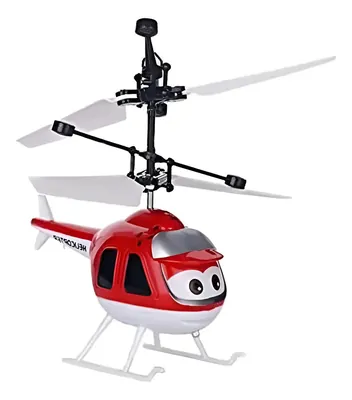 Mini Helicóptero Con Luz Led Recargable