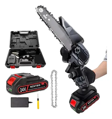 Motosierra Eléctrica Portátil De 6 Pulg + Accesorios