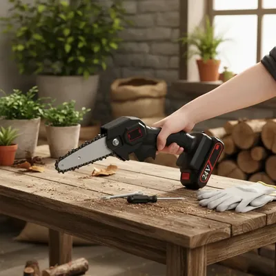 Motosierra Eléctrica Portátil De 6 Pulg + Accesorios