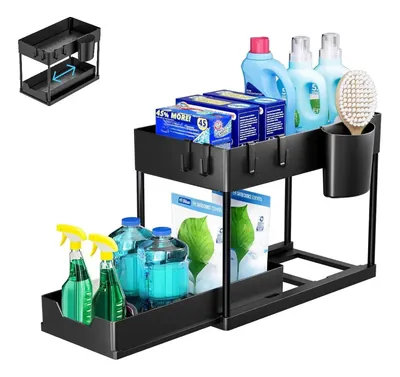 Organizador Multiuso Deslizante De 2 Niveles