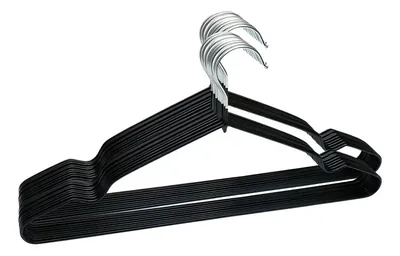 Pack 10 Ganchos Colgador Ropa Antideslizante 45cm